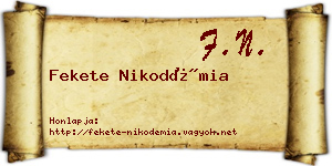 Fekete Nikodémia névjegykártya
